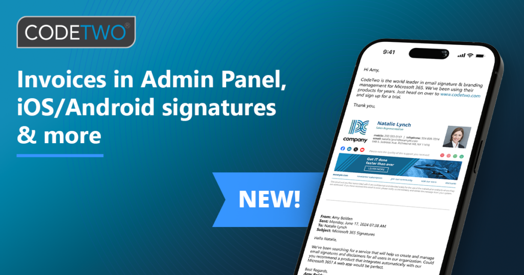 Nowe funkcje i ulepszenia UI w CodeTwo Email Signatures 365