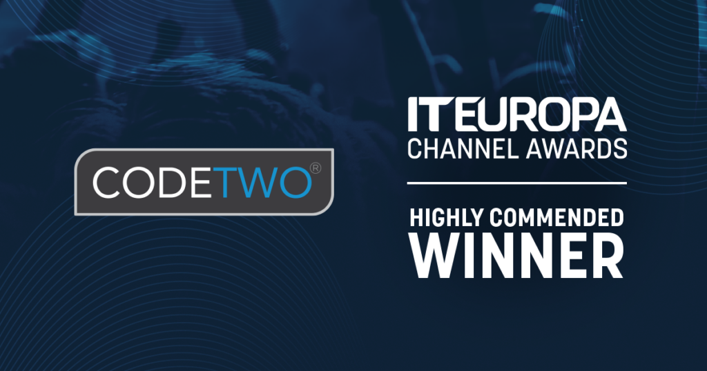 CodeTwo z wyróżnieniem Highly Commended na IT Europa Channel Awards 2024